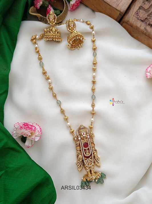 Balji Pendant with Beaded Chain Haram