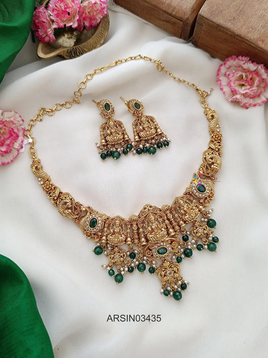 Temple Green Bead Necklace