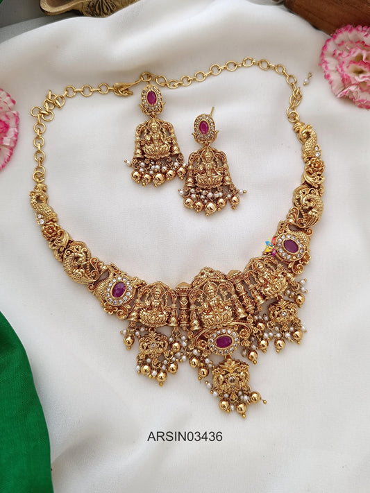 Temple Gold Bead Necklace