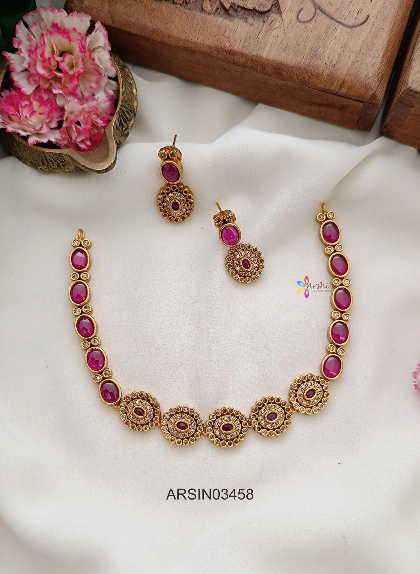 Ruby and AD Stone Necklace