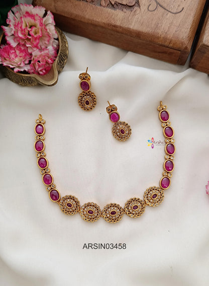 Ruby and AD Stone Necklace