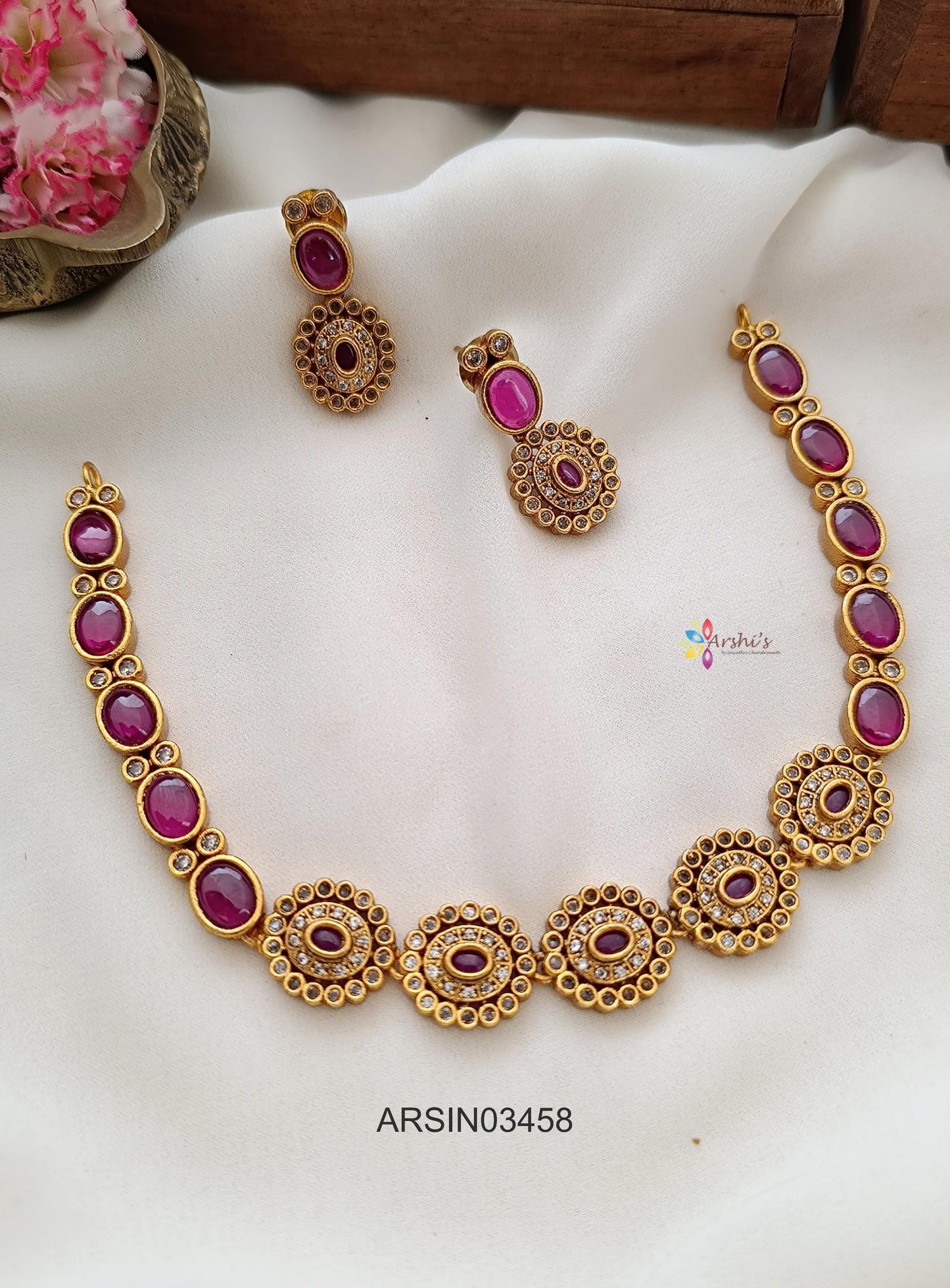 Ruby and AD Stone Necklace