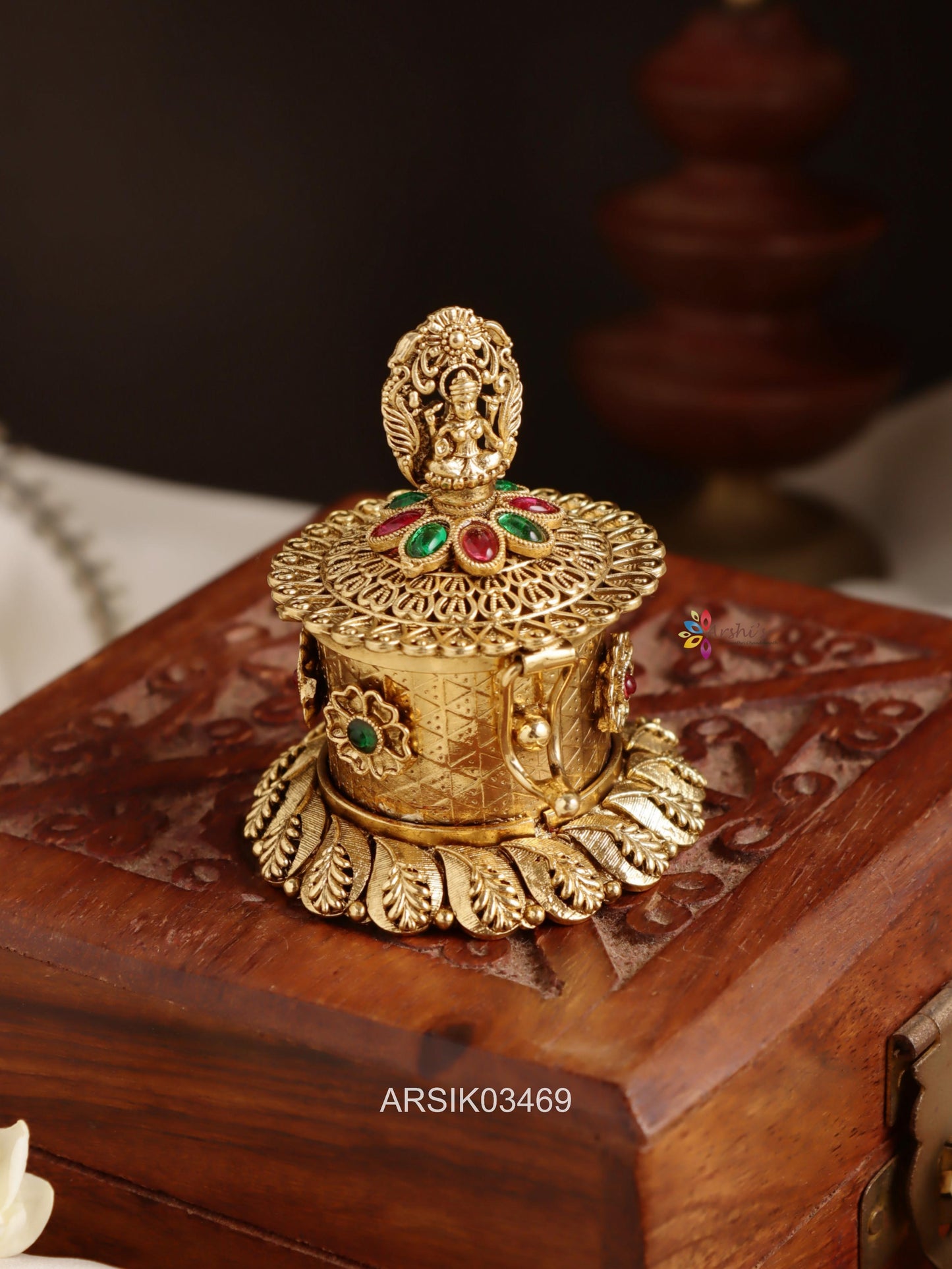 Antique Lakshmi Kumkum Box