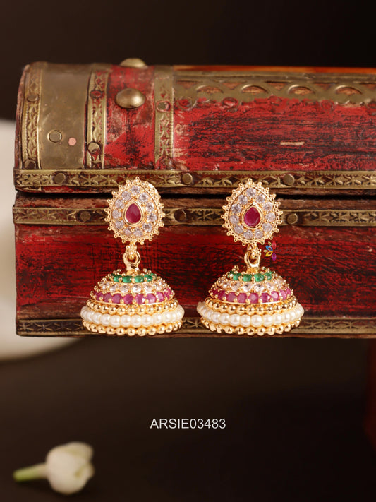 Multi Stone Jhumka