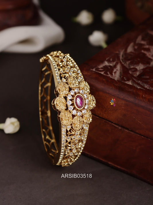 Antique Grand White and Ruby Stone Bracelet