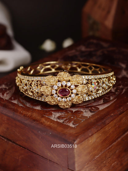 Antique Grand White and Ruby Stone Bracelet