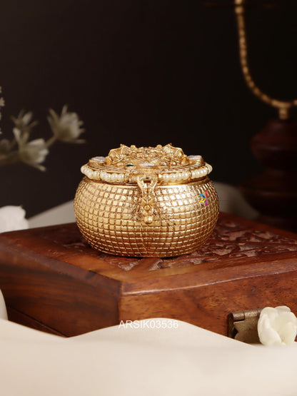 Antique Kundan Kumkum Box