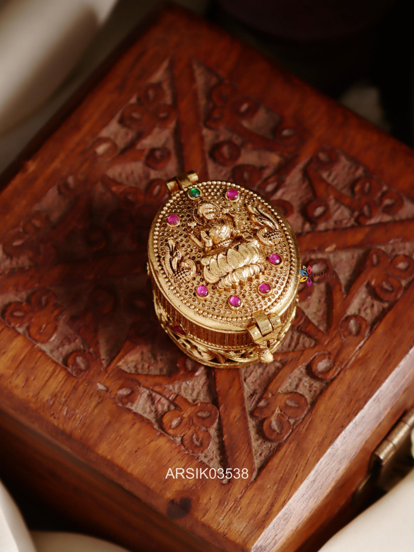 Antique Lakshmi Kumkum Box