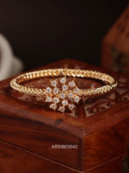 AD White Stone Kada Bangle
