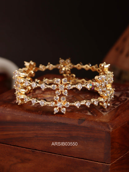 AD White Stone Bangles