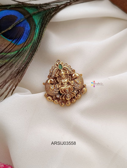 Antique Lakshmi Peacock Hair Brooch