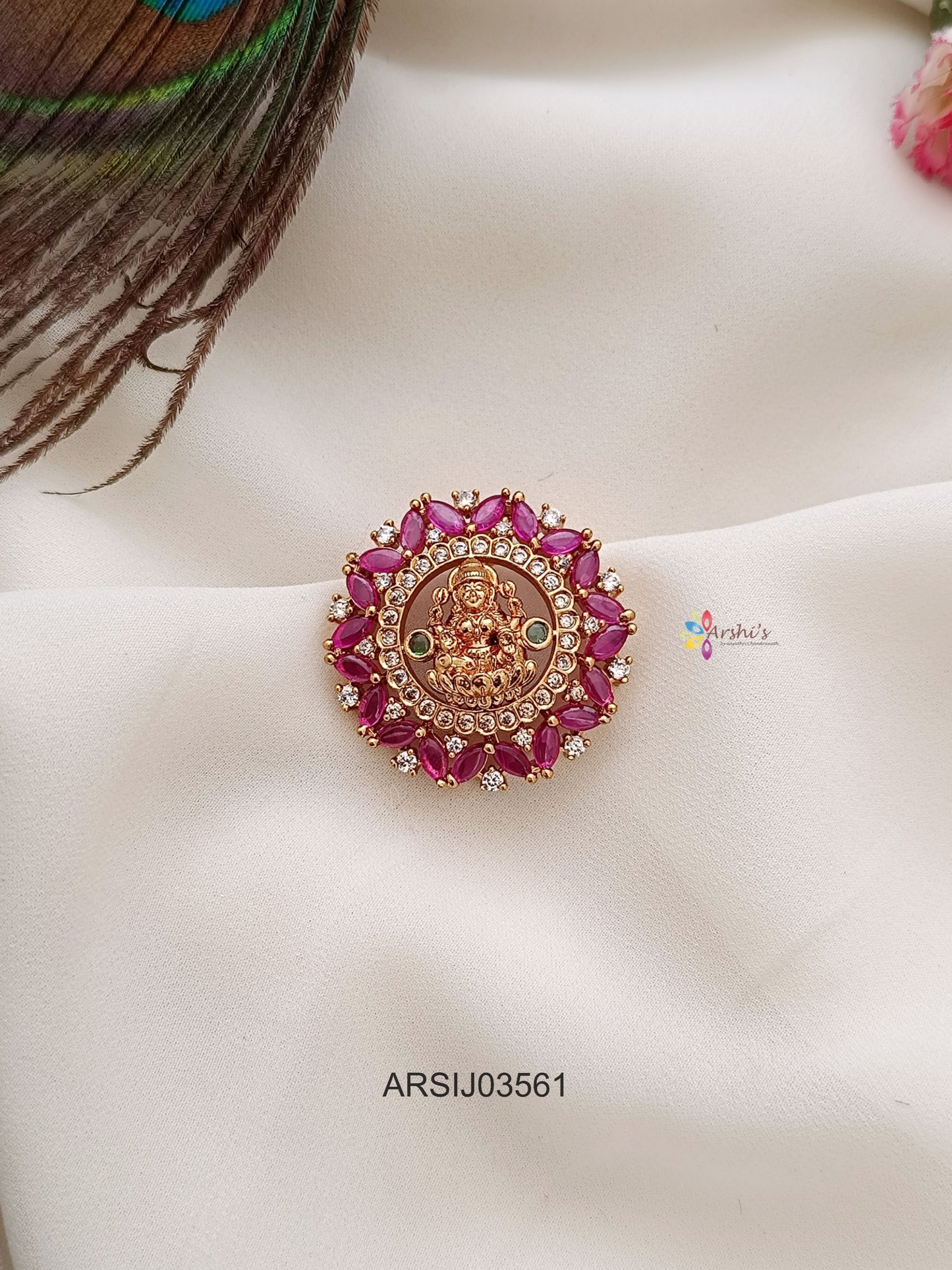 Lakshmi Kemp Stone Hair Brooch