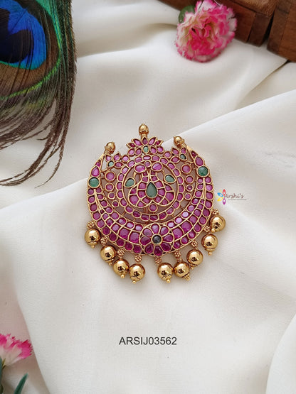 Kemp and Green Stone Hair Brooch