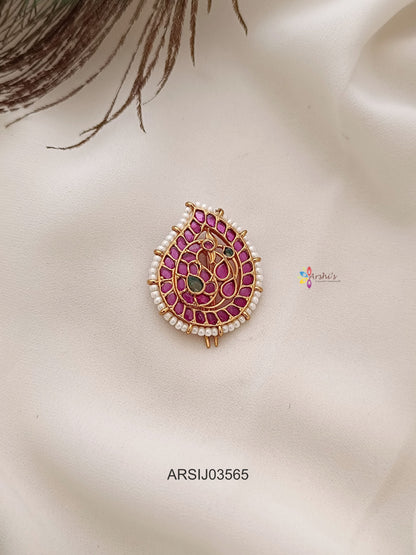 Mango Kemp Stone Hair Brooch