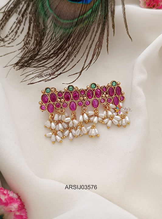 Kemp Stone Rice Pearl Hair Clip