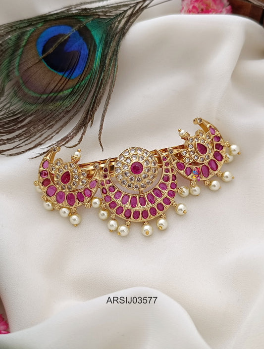 Three Half Moon Design Hair Clip