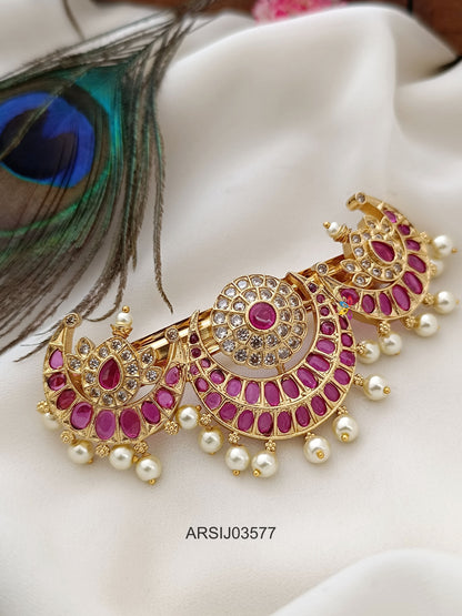 Three Half Moon Design Hair Clip