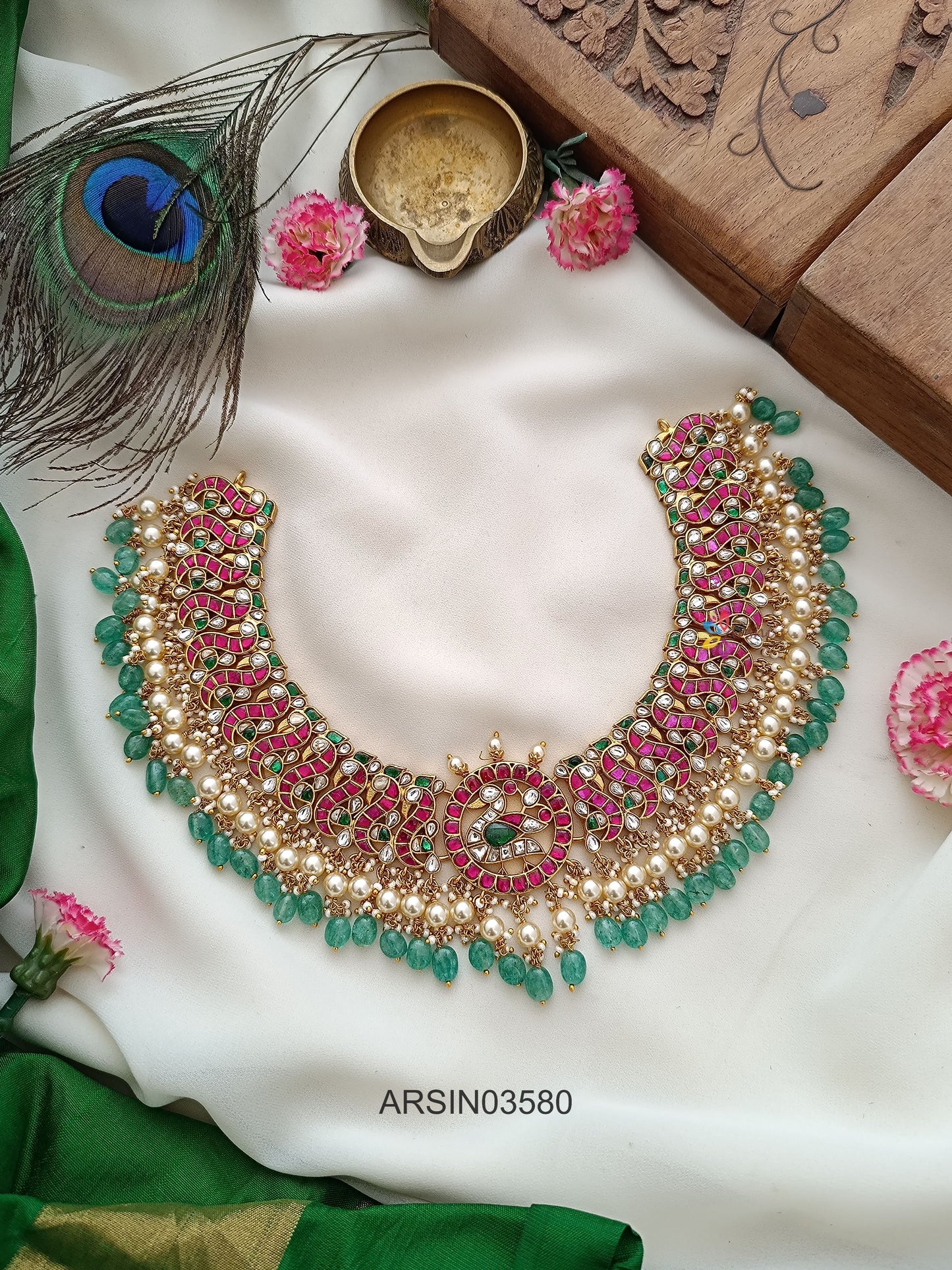 Bridal Peacock Jadau Kundan Necklace