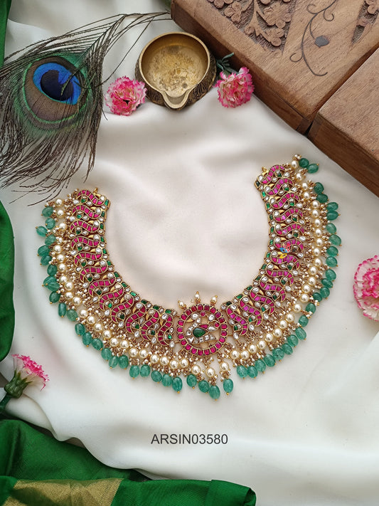 Bridal Peacock Jadau Kundan Necklace