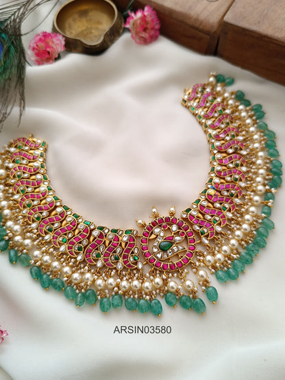 Bridal Peacock Jadau Kundan Necklace