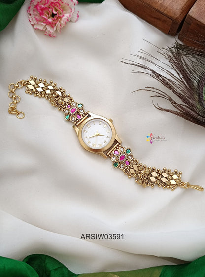 Antique Floral Design Watch