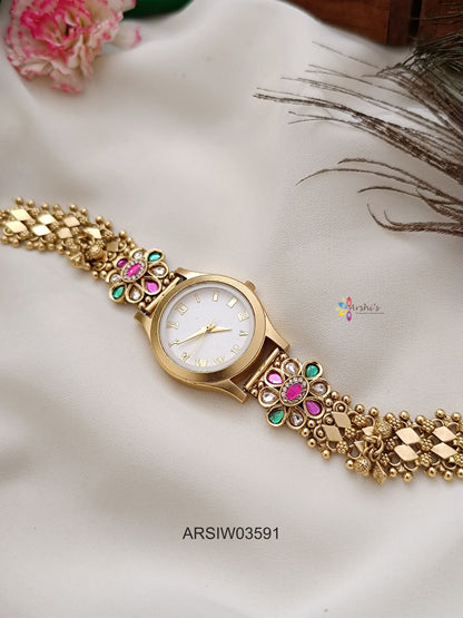 Antique Floral Design Watch