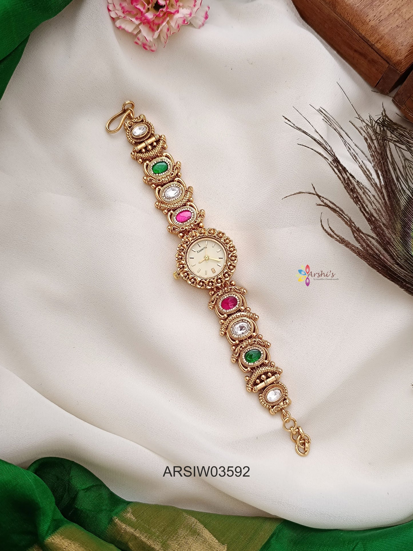 Antique Jadau Kundan Watch