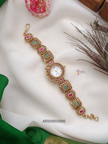 Antique Jadau Kundan Designer Watch