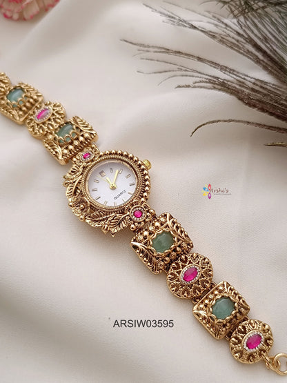 Antique Jadau Kundan Designer Watch
