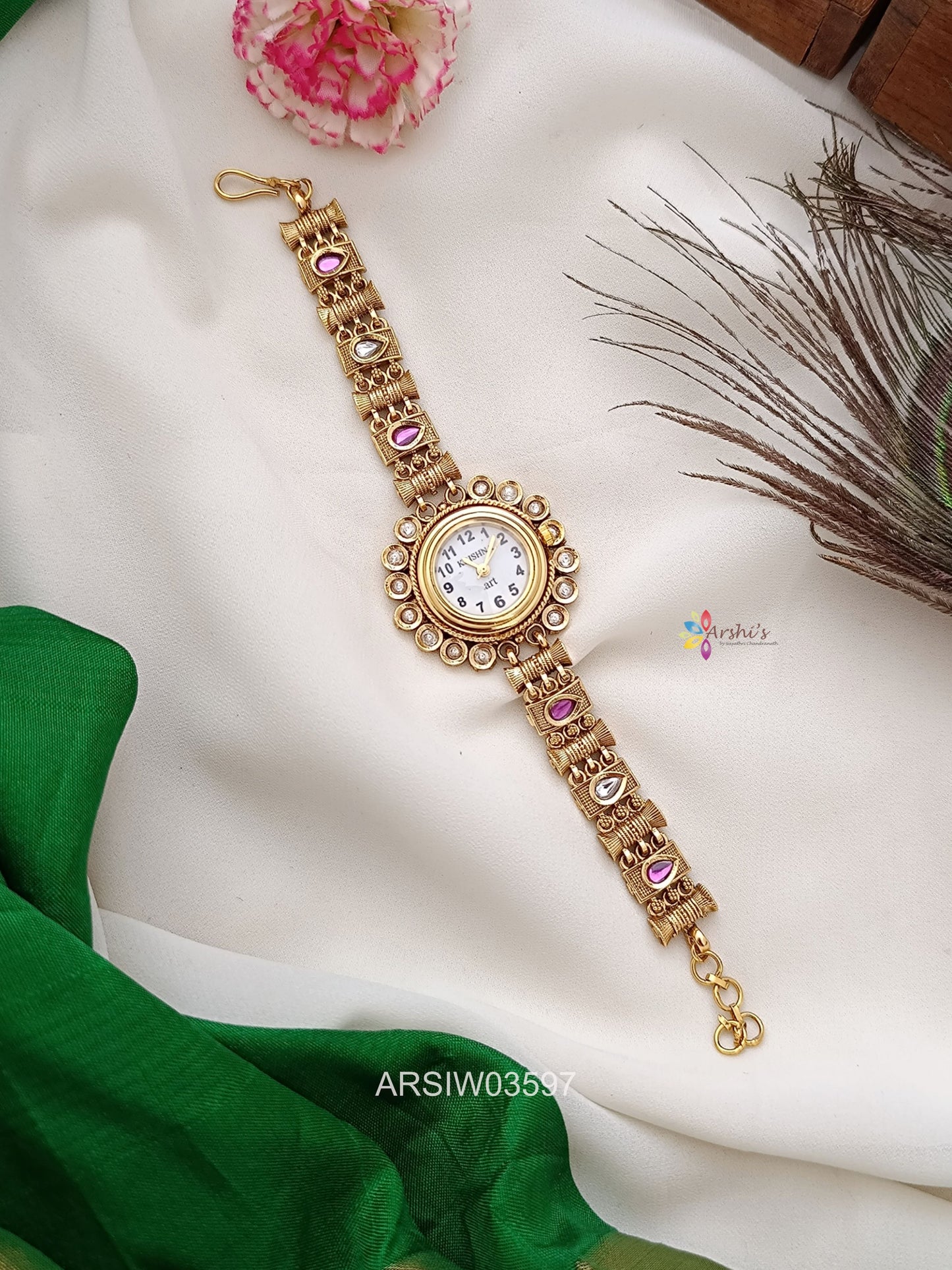 Antique Floral Designer Watch