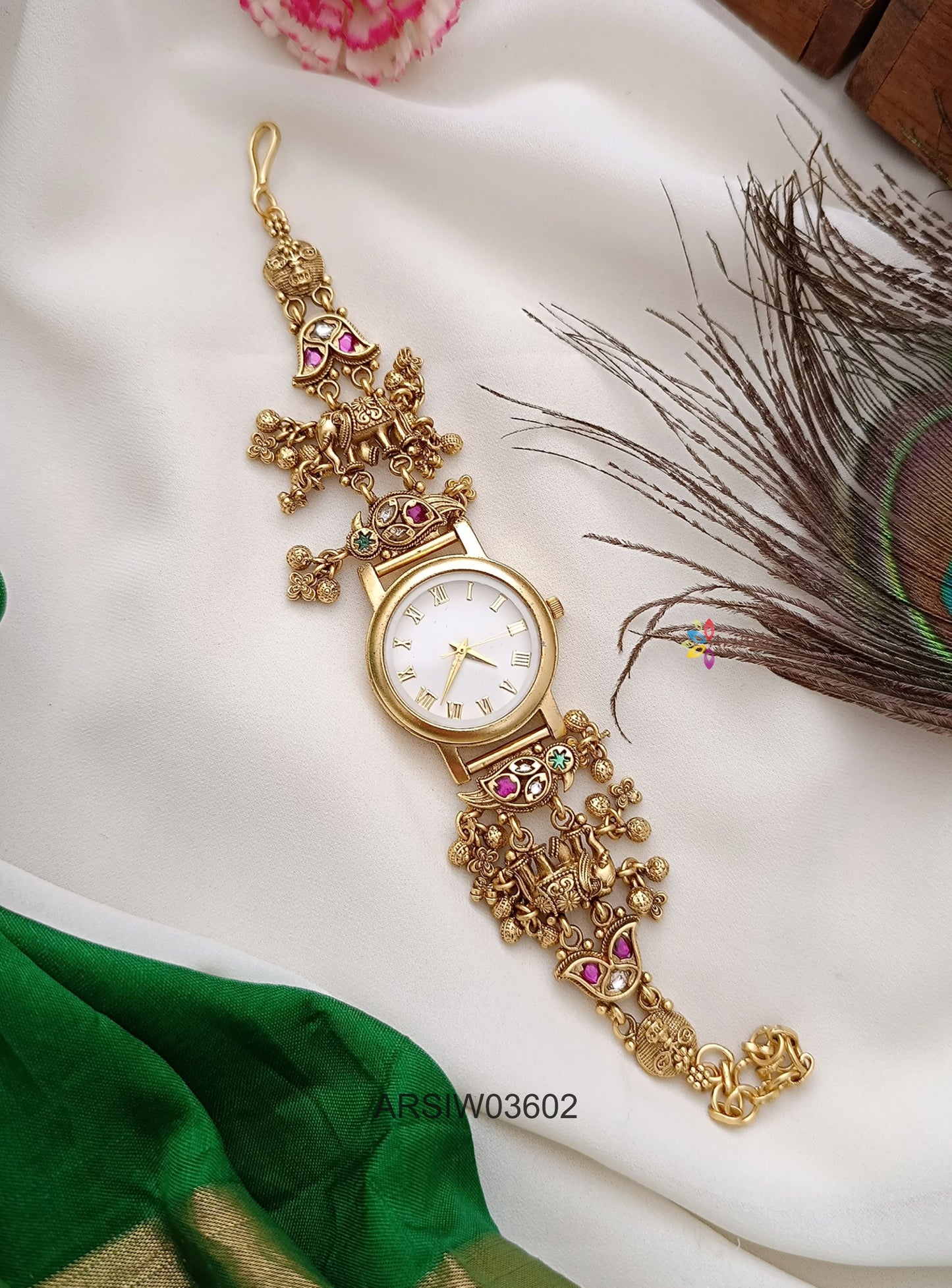 Antique Elephant Design Watch