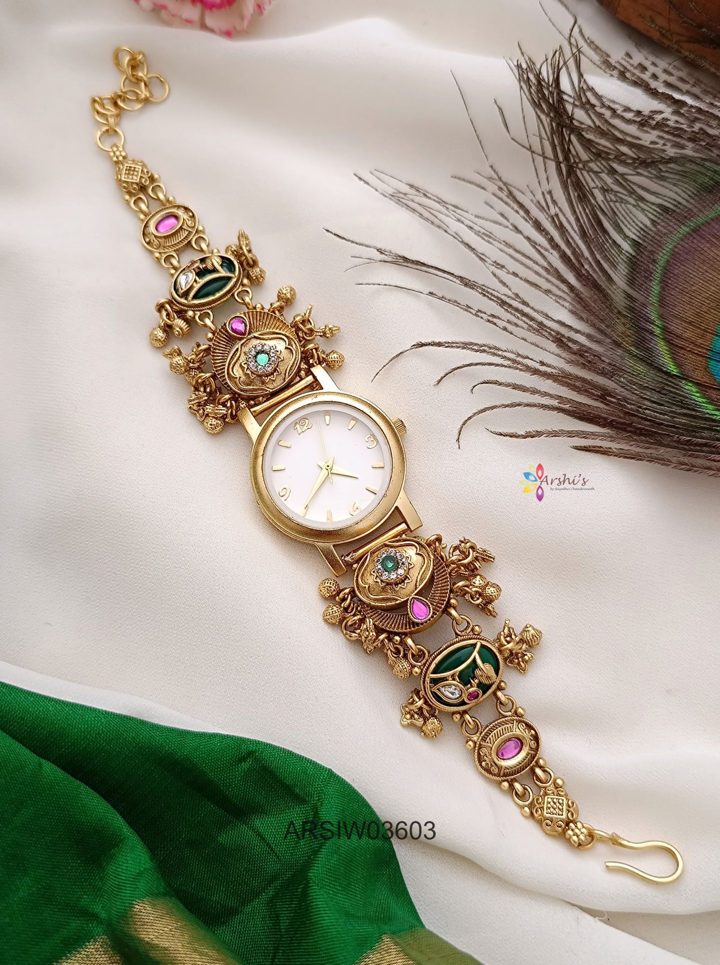 Antique Floral Designer Watch