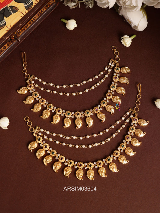 Mango Design Pearl Earchains
