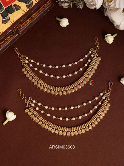 Antique Lakshmi Coin Earchains