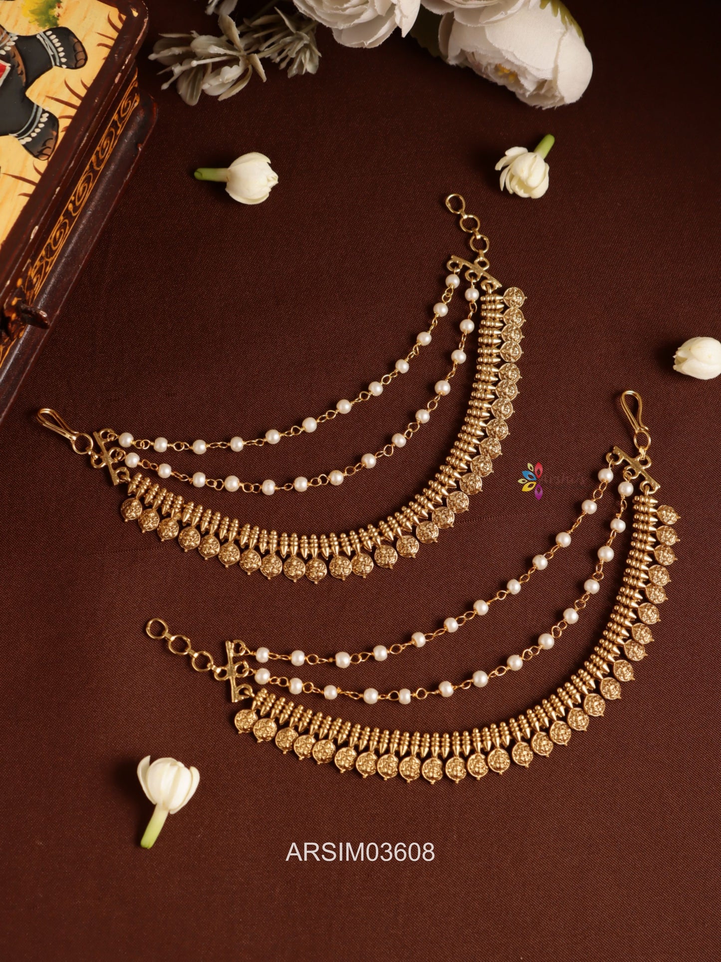 Antique Lakshmi Coin Earchains