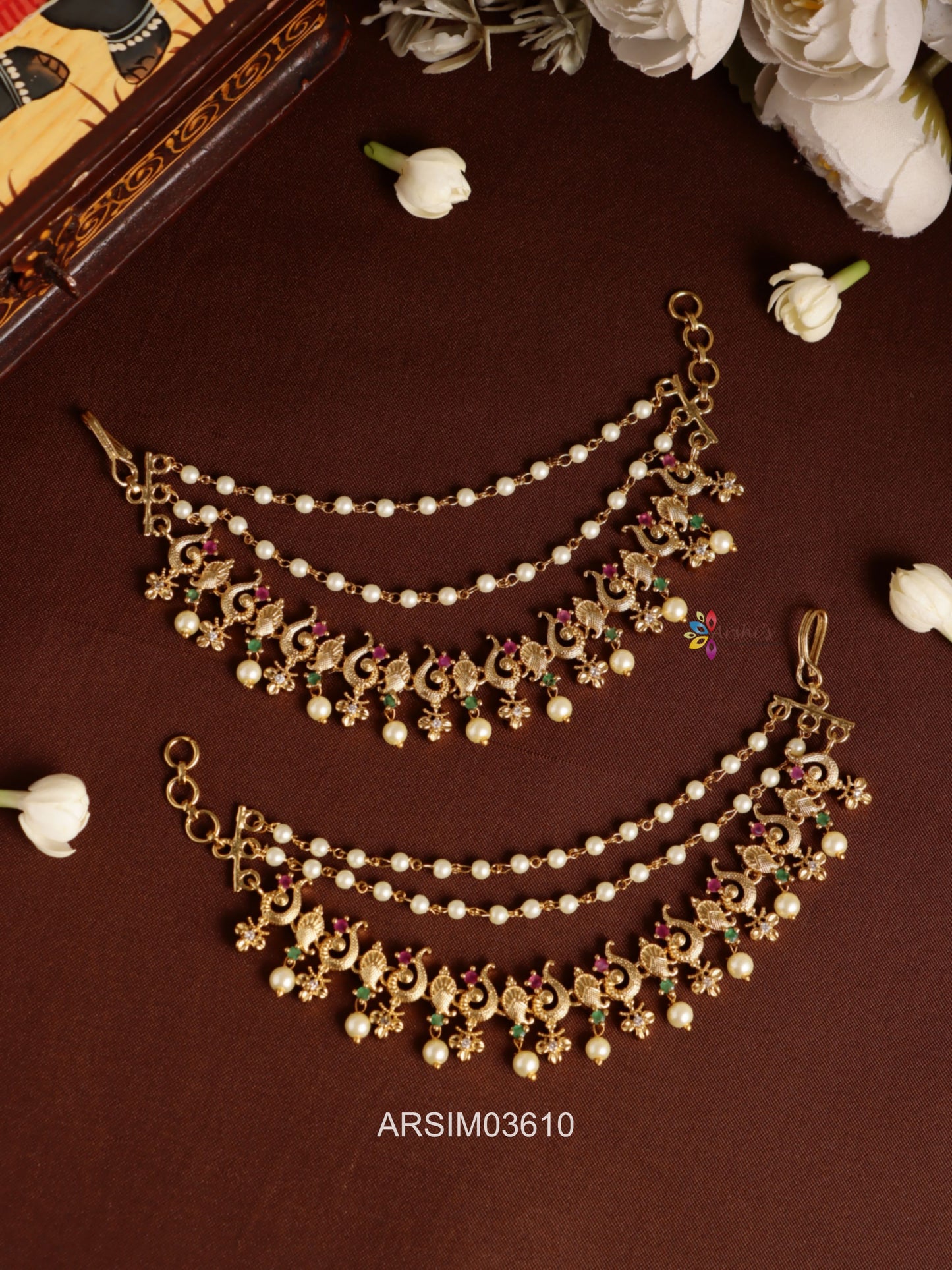 Peacock Motifs Earchains