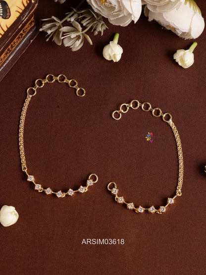 Diamond Look Like AD Stone Earchains
