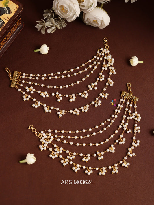 Layered Pearl Earchains