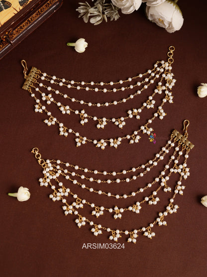 Layered Pearl Earchains