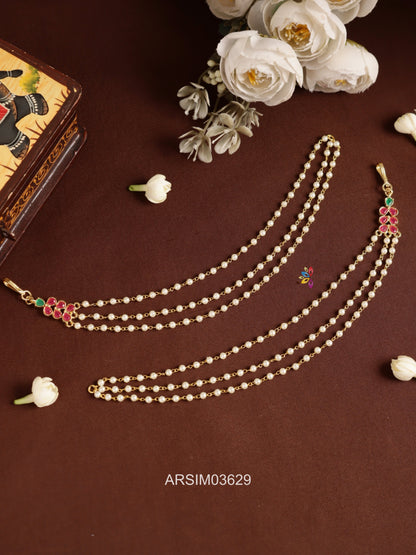 Three Layered Pearl Earchains
