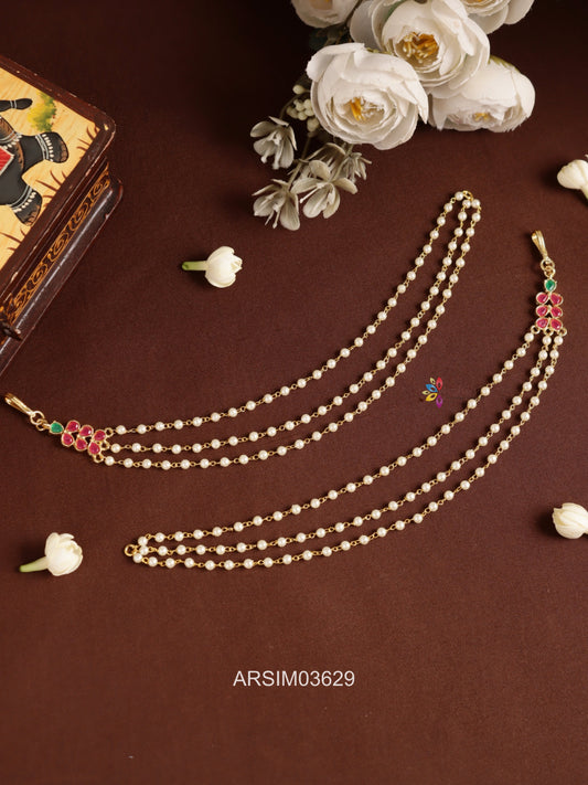Three Layered Pearl Earchains
