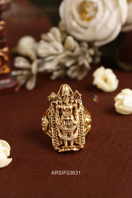 Lord Balaji Antique Finger Ring