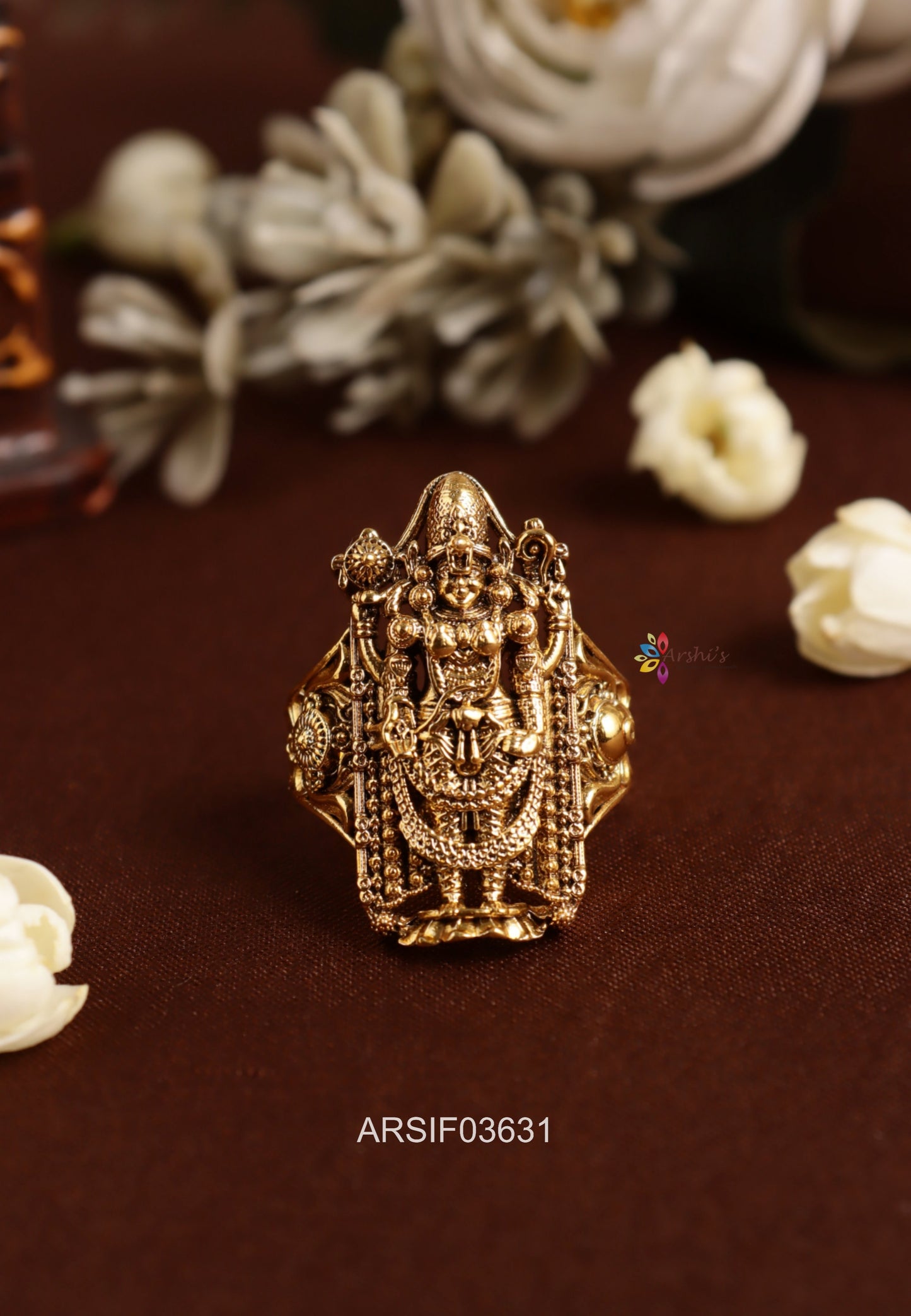 Lord Balaji Antique Finger Ring