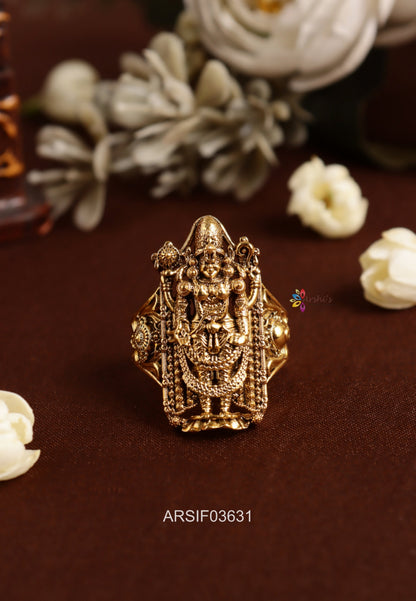 Lord Balaji Antique Finger Ring
