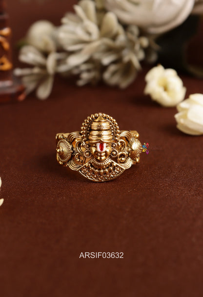 Lord Venkateswara Antique Finger Ring