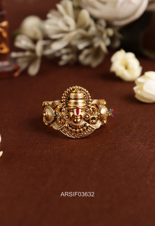 Lord Venkateswara Antique Finger Ring