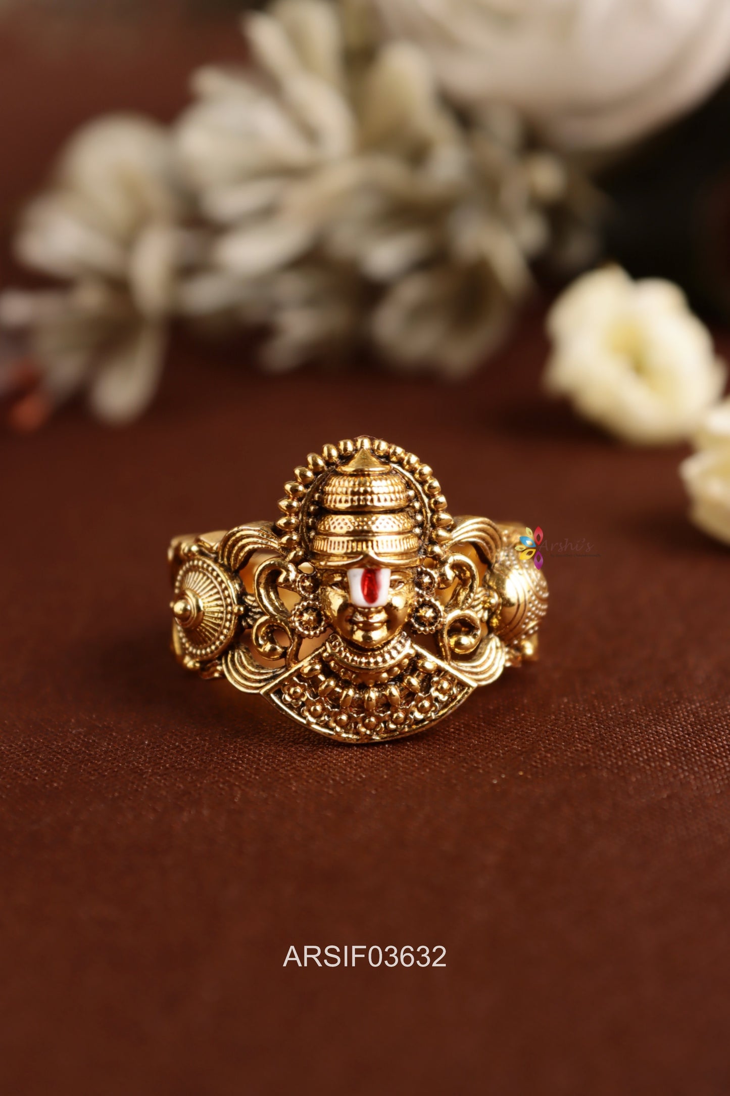 Lord Venkateswara Antique Finger Ring