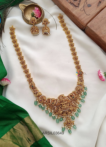 Antique Green Bead Temple Long Haram