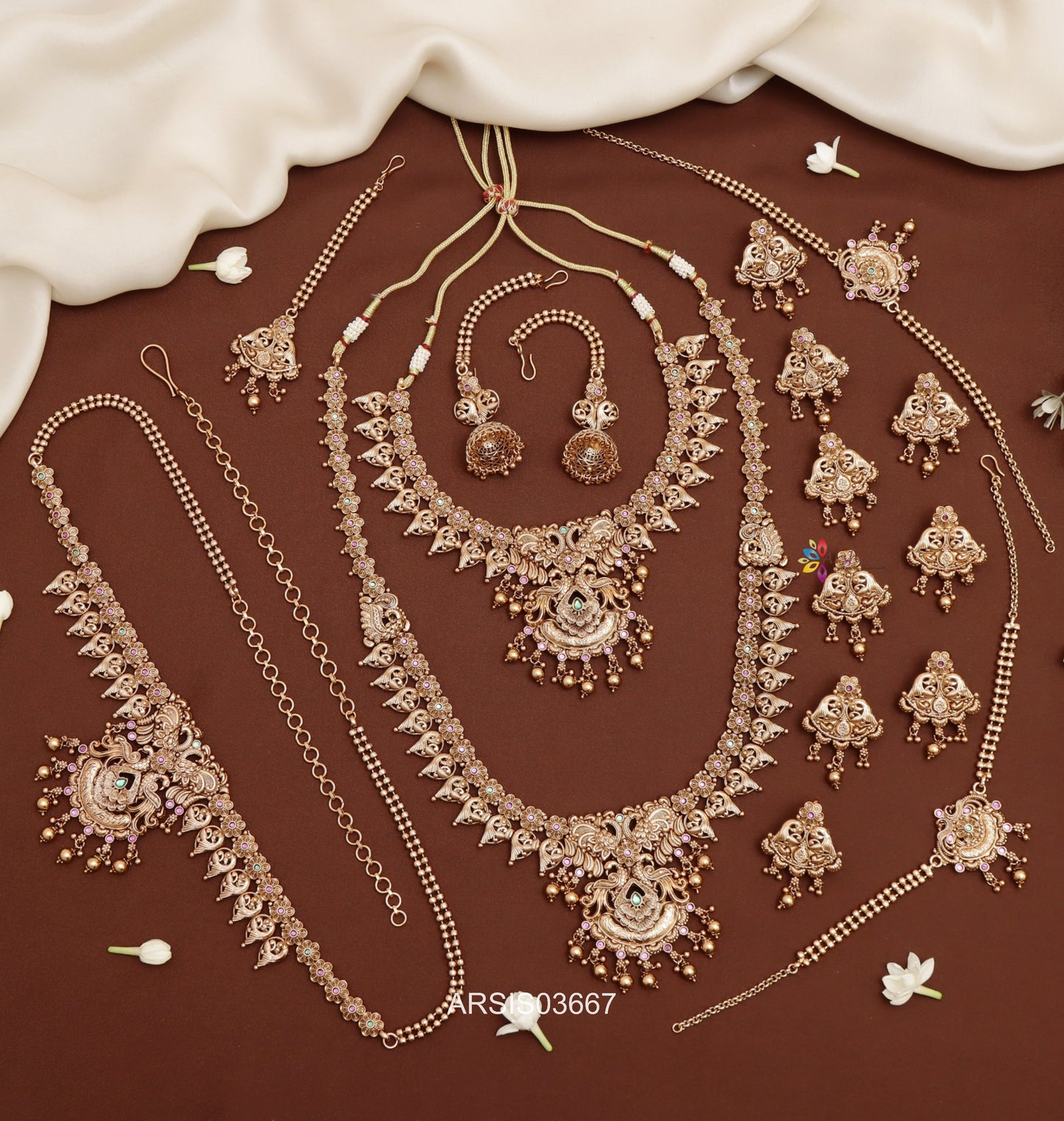 Matte Finish Bridal Jewellery Set