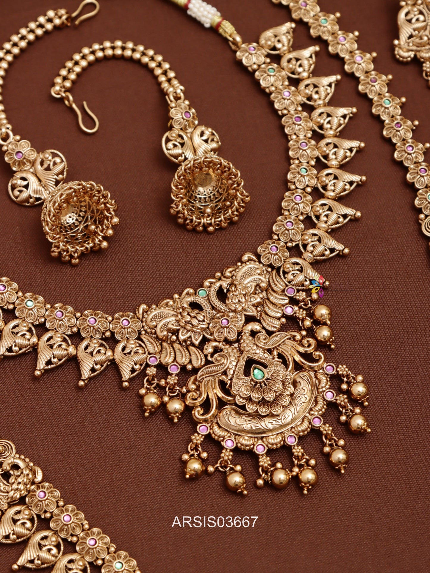 Matte Finish Bridal Jewellery Set